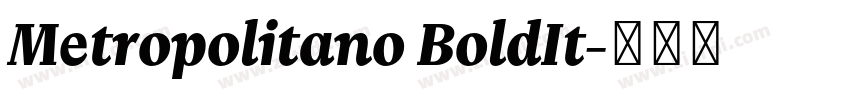 Metropolitano BoldIt字体转换
